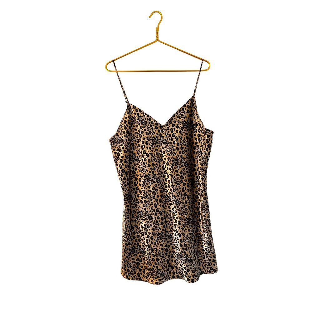 Vintage Inner‎ Most Woman Animal Print Silky Slip Nighty 1x